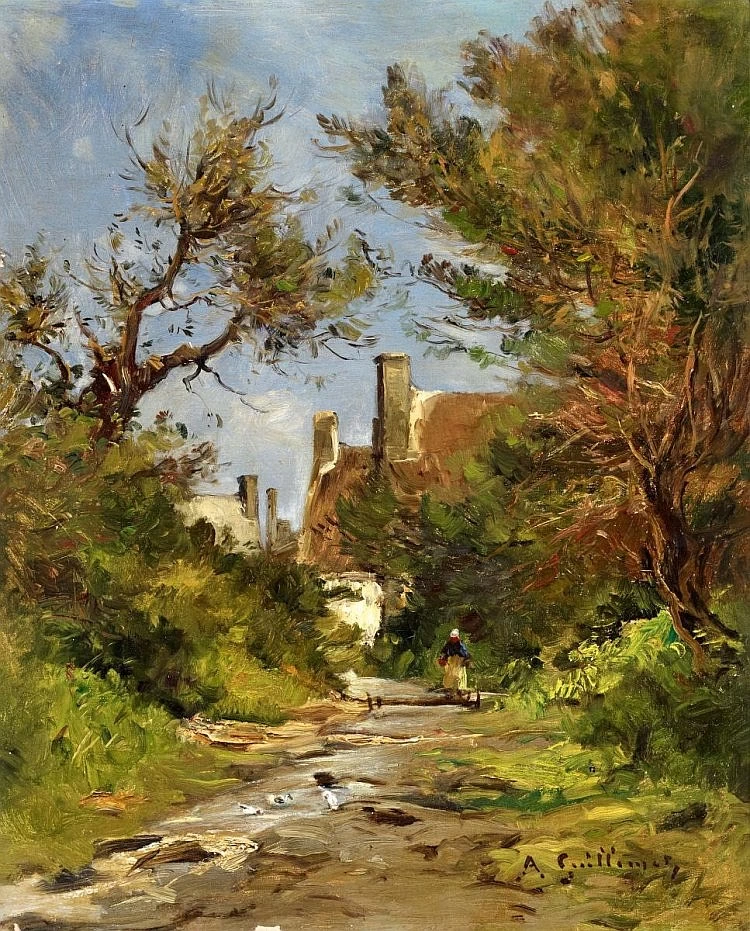 Sulla strada ai margini del villaggio